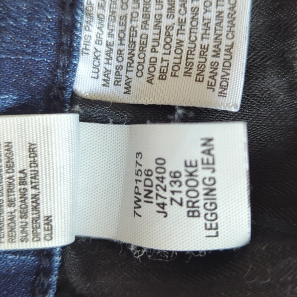 Lucky Brand Brooke Legging Ultra Luxe Stretch Skinny Jean 10/30 Blue Pockets - Picture 8 of 16